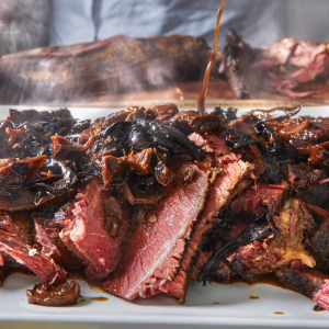 Summerfield Farms Smoked Brisket Drizzled with BBQ Sauce